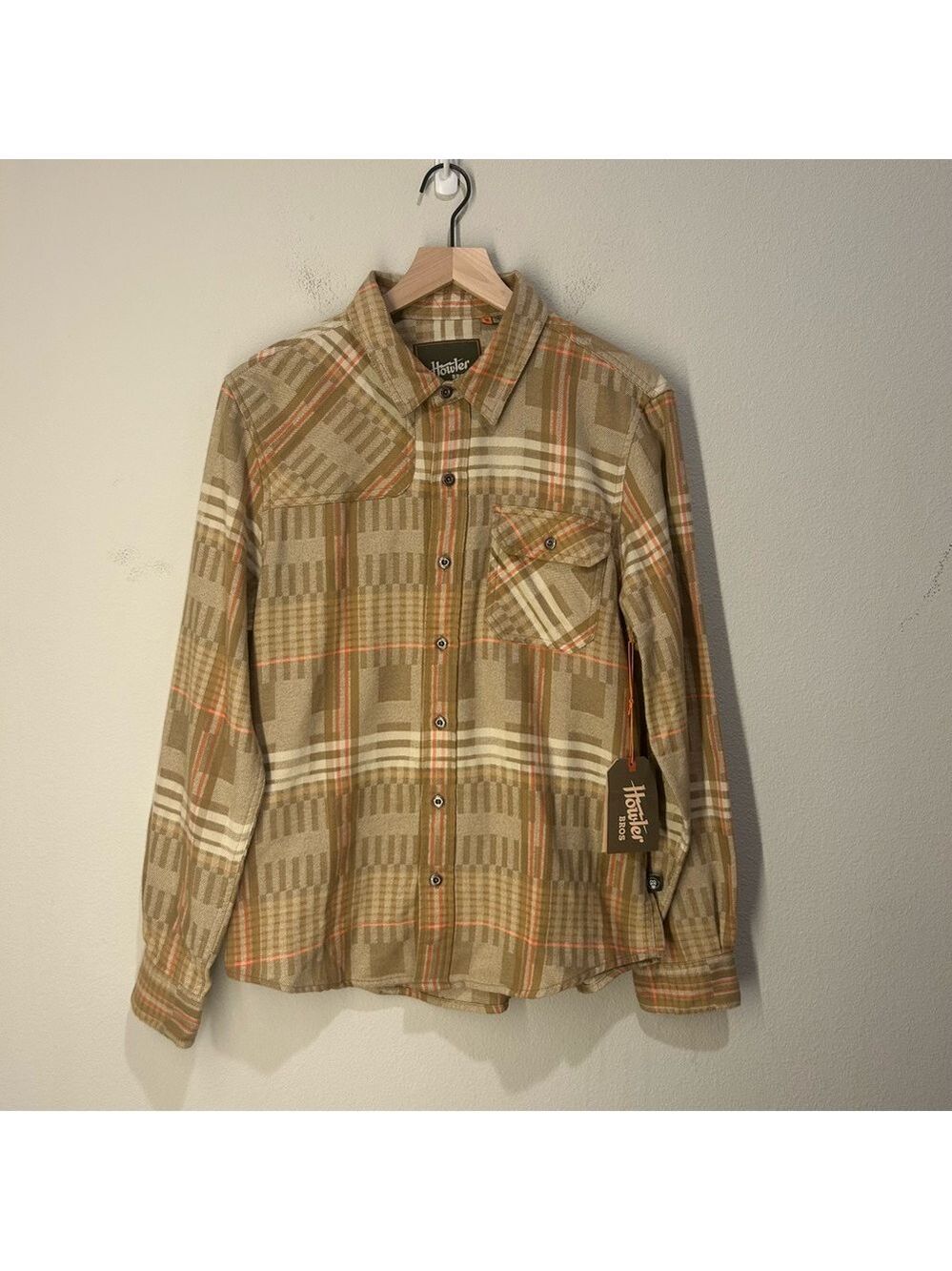 Howler Brothers Harker’s Flannel Shirt M – Conor Plaid Natural – NWT
